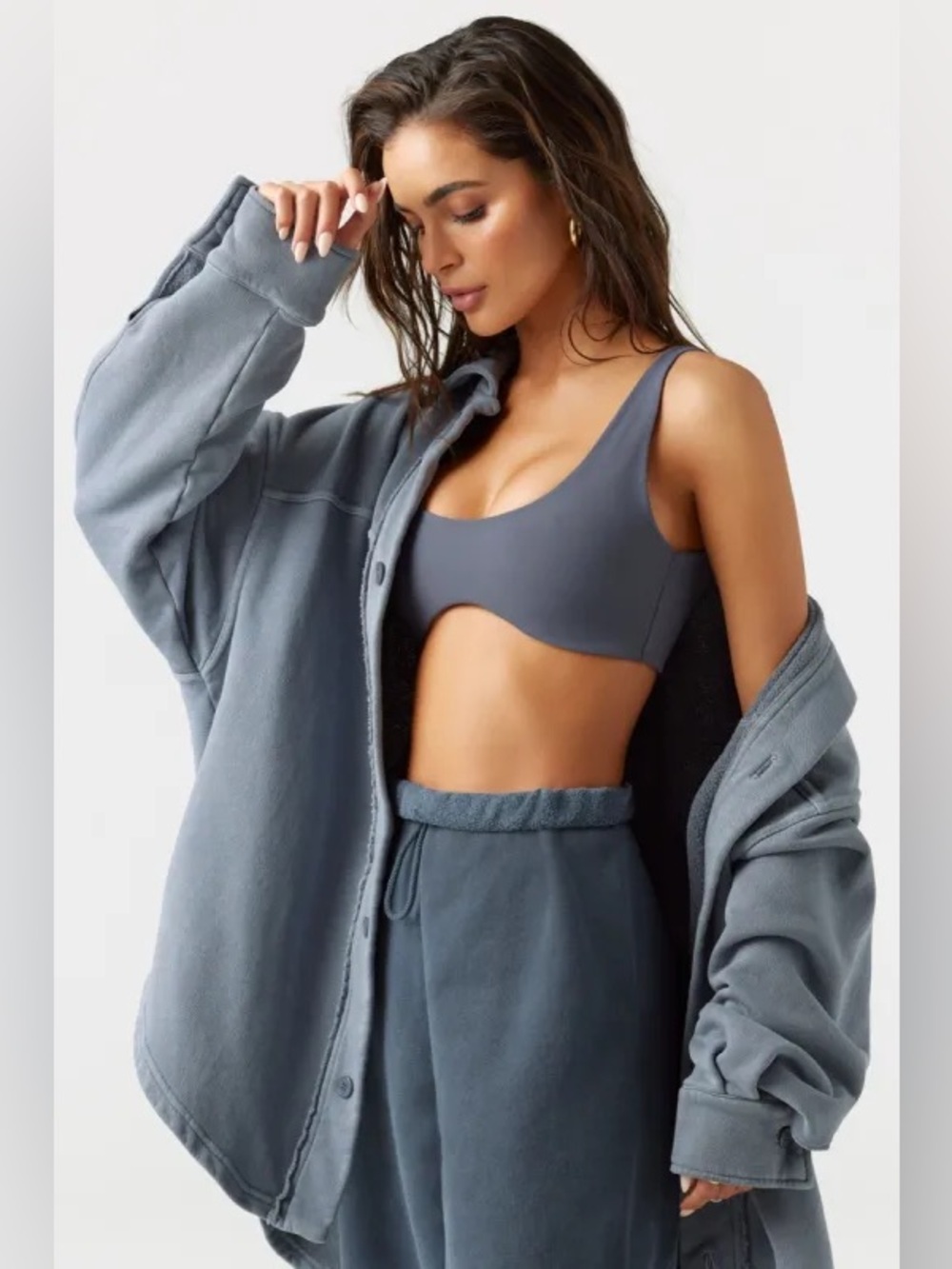 RARE SOLD OUT JOAH BROWN OVERSIZED BUTTON DOWN STREETWEAR FREE PEOPLE ALO YOGA